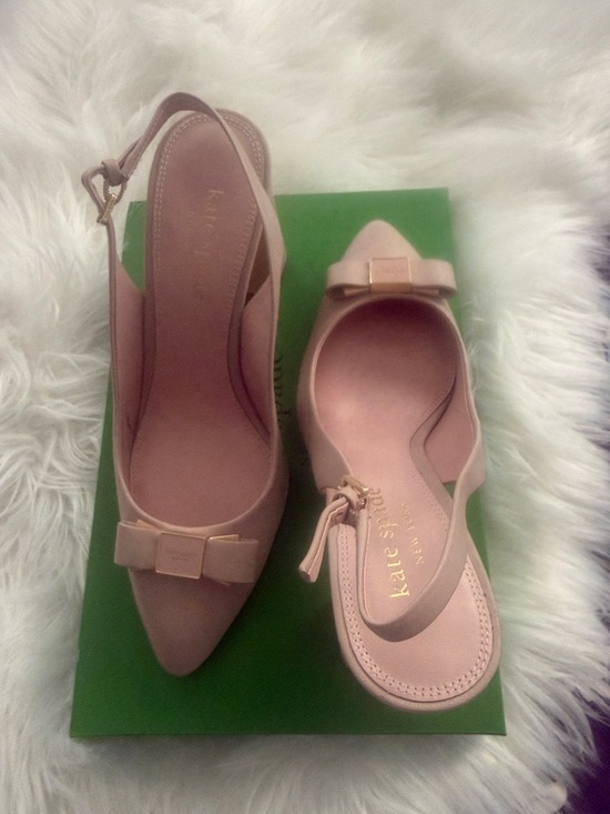 kate spade Shoes - Kate Spade ♠️ Bowdie Sling Nappa in Pale Vellum. Worn once! Box included ♠️♠️♠️